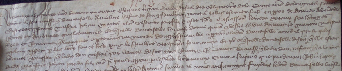 Acte notarié de 1413