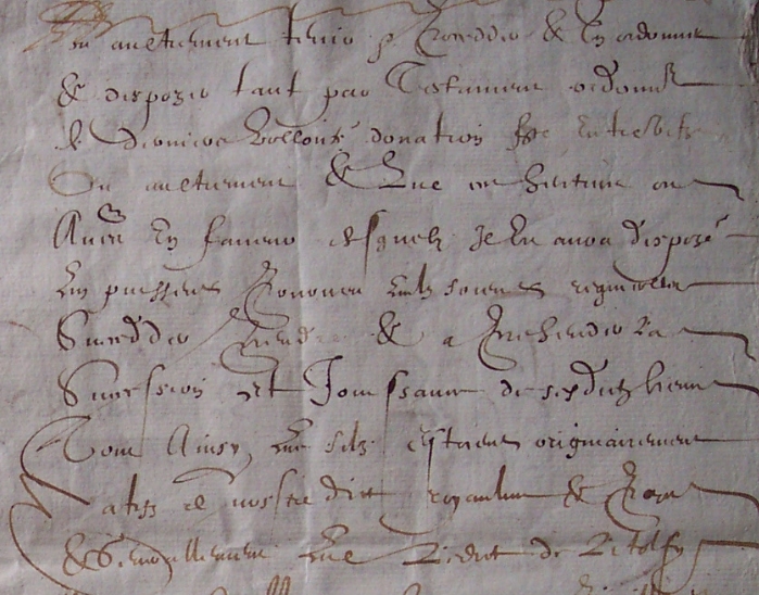 Acte notarié de 1636